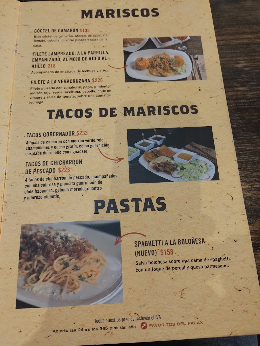 Palax Restaurante Menu - Image 2